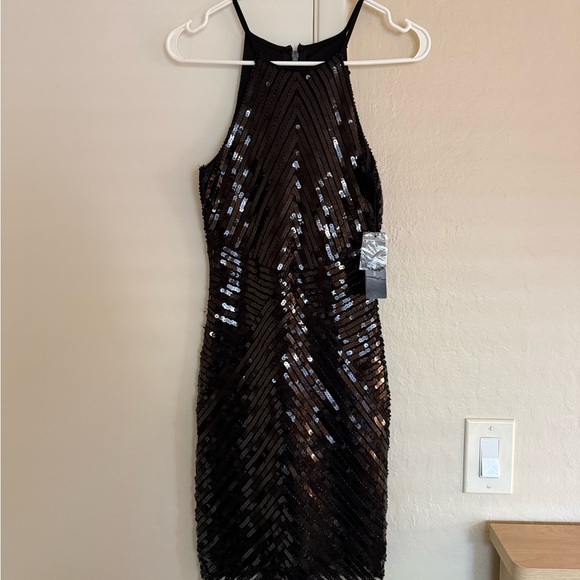 Lulus Black Sequin Backless Dress - Picture 2 of 5